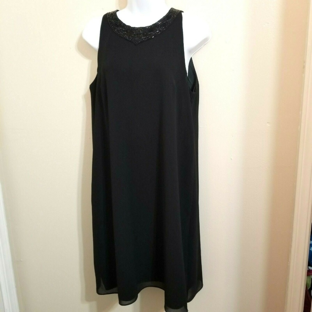 Black Sequined Sleeveless Lined Formal Dress R29E